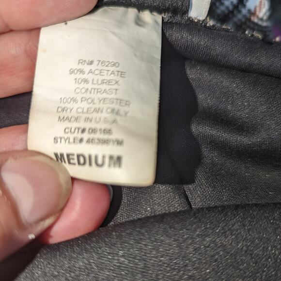 Vintage 90's Y2K Alexandra Lee Halter Maxi Dress Crochet Metallic Fringe Fitted - Picture 5 of 8